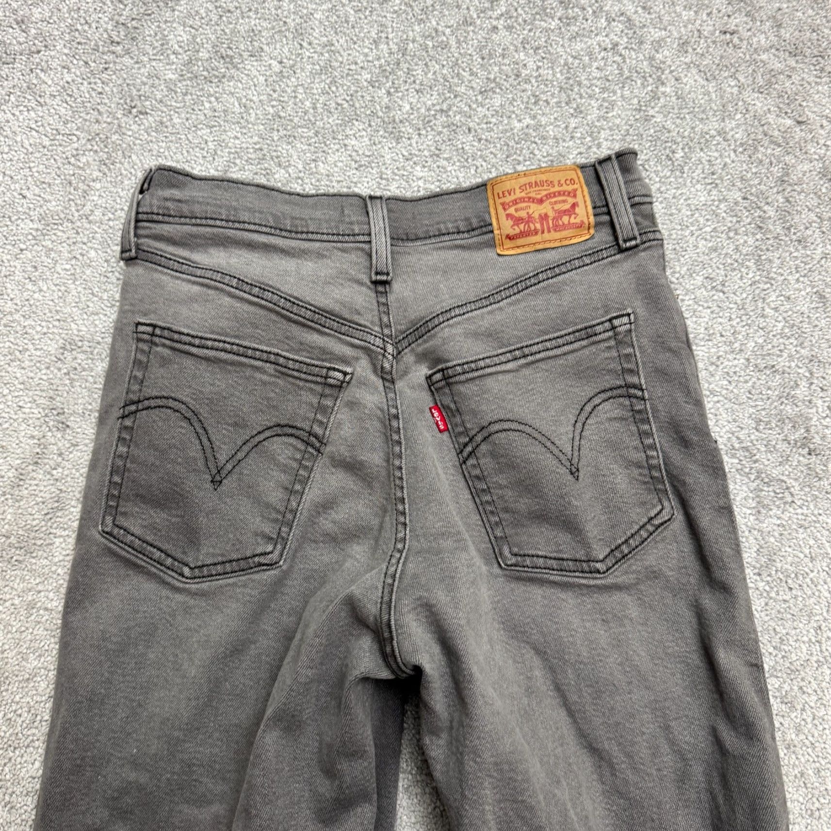 Levi's Levi's Ribcage Straight Leg Ankle Denim Jeans Women 27 Gray Button Fly High Rise City Streetwear - Mens? Size 27" / US 4 / IT 40 - 4 Thumbnail