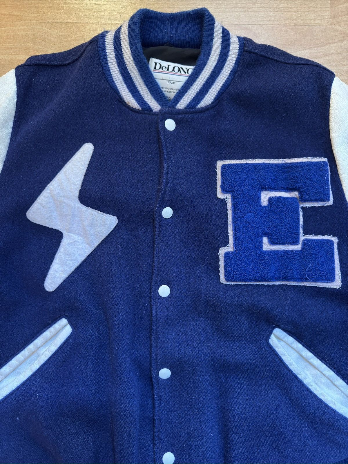 Vintage Vintage Varsity Letterman Jacket Blue/White Size US M / EU 48-50 / 2 - 3 Thumbnail