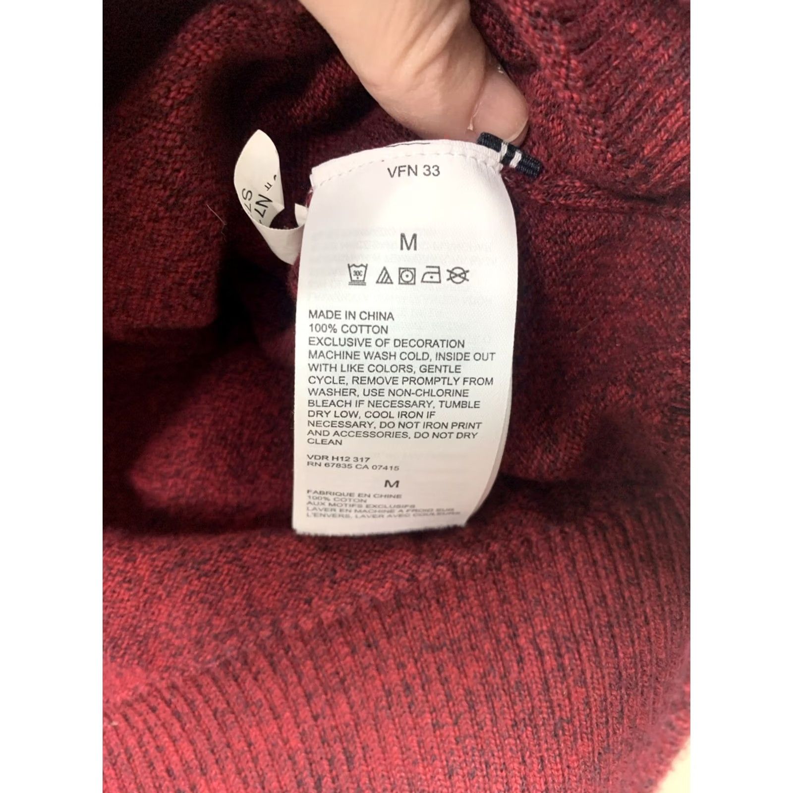 Nautica VINTAGE NAUTICA Knit Quart Zip Academic Aesthetic Preppy Men’s Sweater M Burgundy Embroidered Zipper Logo Mock Neck Long Sleeve Cotton Knit Size US M / EU 48-50 / 2 - 3 Thumbnail