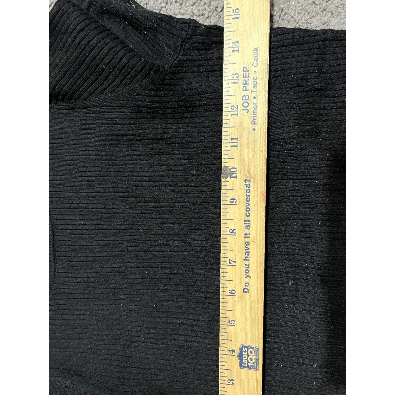 H&M H&M Top Womens Size Medium Black Ribbed Knit Short Sleeve Pullover Stretch Size M / US 6-8 / IT 42-44 - 4 Thumbnail
