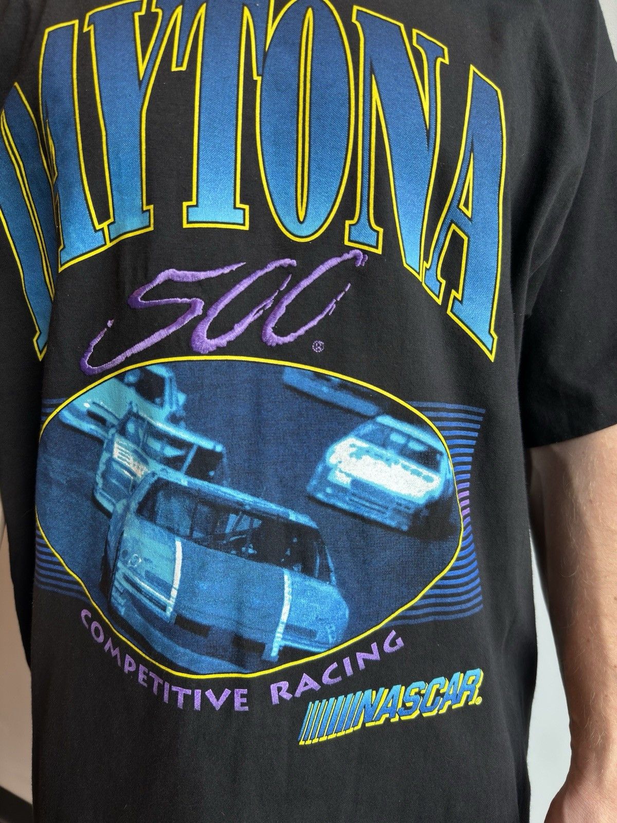 Vintage Vintage 90s Daytona 500 Nascar Racing T-Shirt Single Stitch Size US XL / EU 56 / 4 - 4 Thumbnail