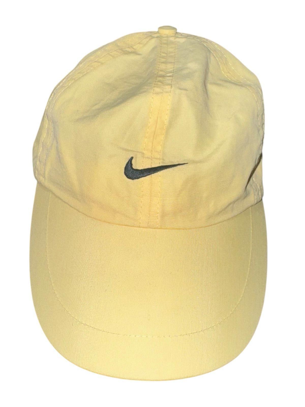 Nike Vintage Nike Yellow Center Swoosh Strapback Cap Rare Mens Size ONE SIZE - 1 Thumbnail