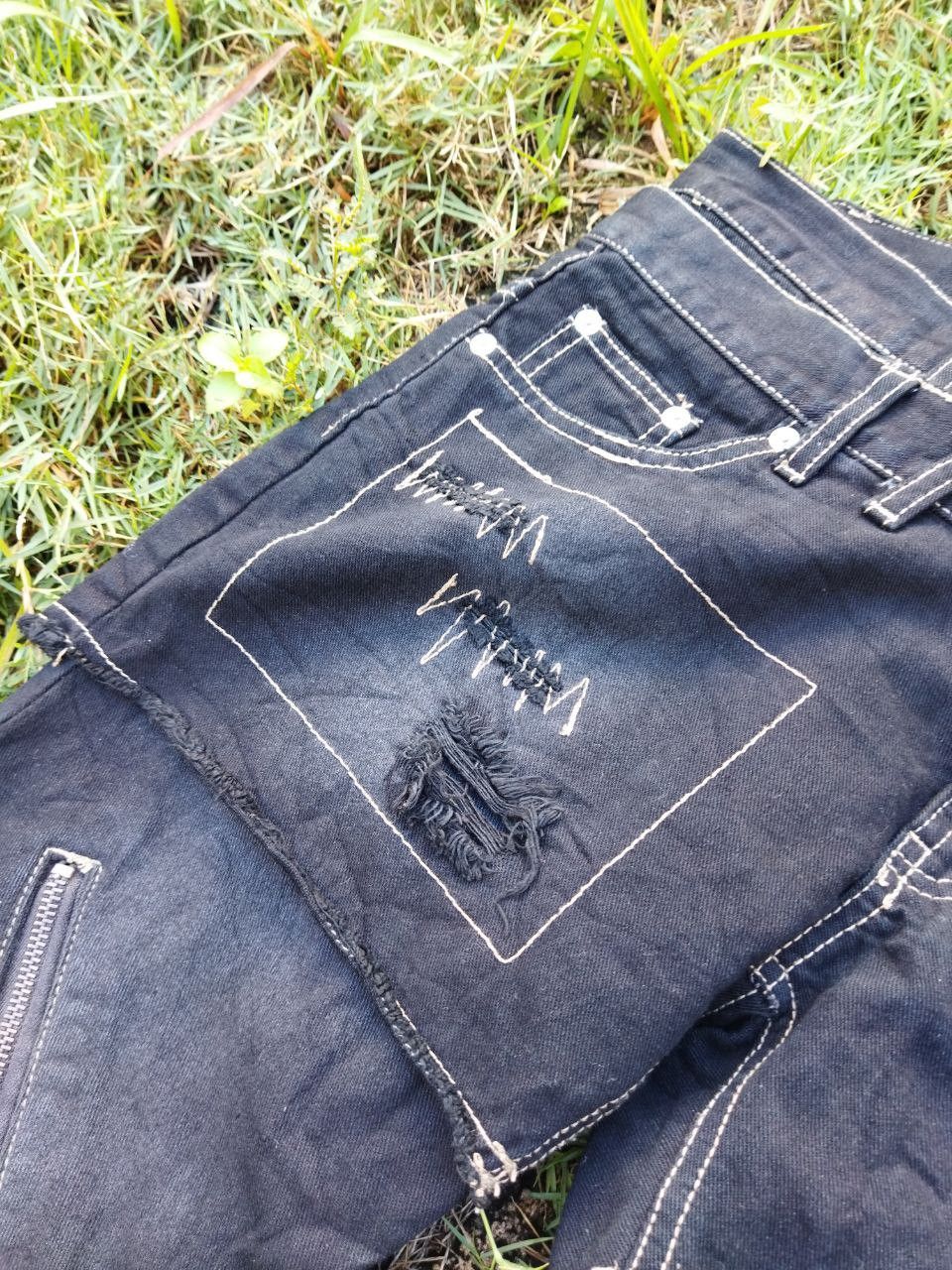 Seditionaries Vintage KMK Japan Double Waist Jeans - Size 1 Size US 33 - 7 Thumbnail