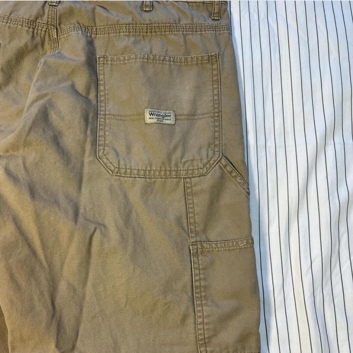 Vintage × Wrangler 34x30 Wrangler Fleece Lined Cargo Pants Size US 34 / EU 50 - 3 Thumbnail
