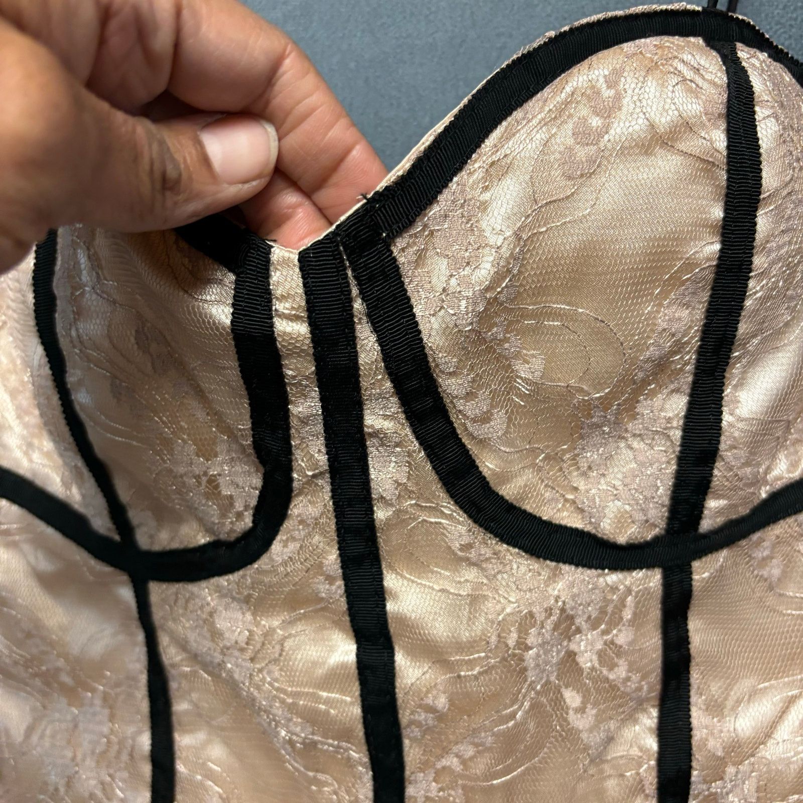 Other A+ Lace Corset Blouse Lingerie Layered Spaghetti Strap Size S / US 4 / IT 40 - 7 Thumbnail
