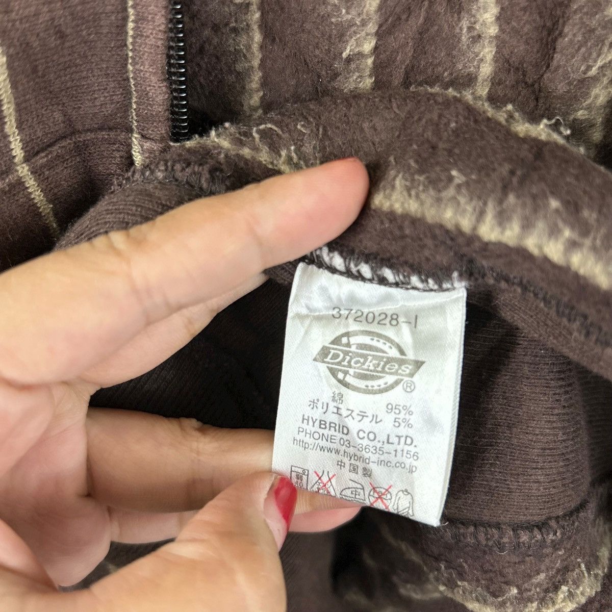 Dickies Vintage Dickies Japan Brown Pinstripe Full Zip Hoodie Size US L / EU 52-54 / 3 - 3 Thumbnail