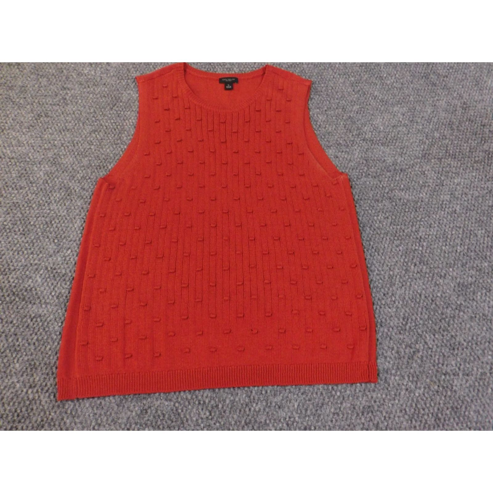 Ann Taylor Ann Taylor Sweater XL orange Sleeveless Womens Knit Polyester Factory Stretch Shirt Size XL / US 12-14 / IT 48-50 - 3 Thumbnail