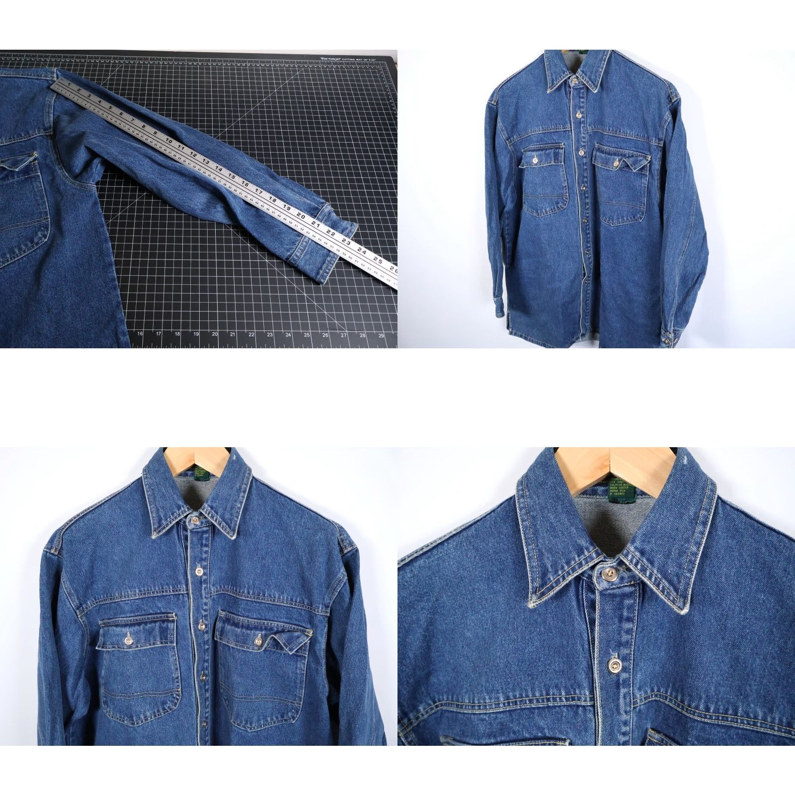 Vintage VINTAGE Paco Sport Denim Shirt Jacket Men's Medium Blue Relaxed Fit Oversized VTG Y2K Shirt Size US M / EU 48-50 / 2 - 8 Thumbnail