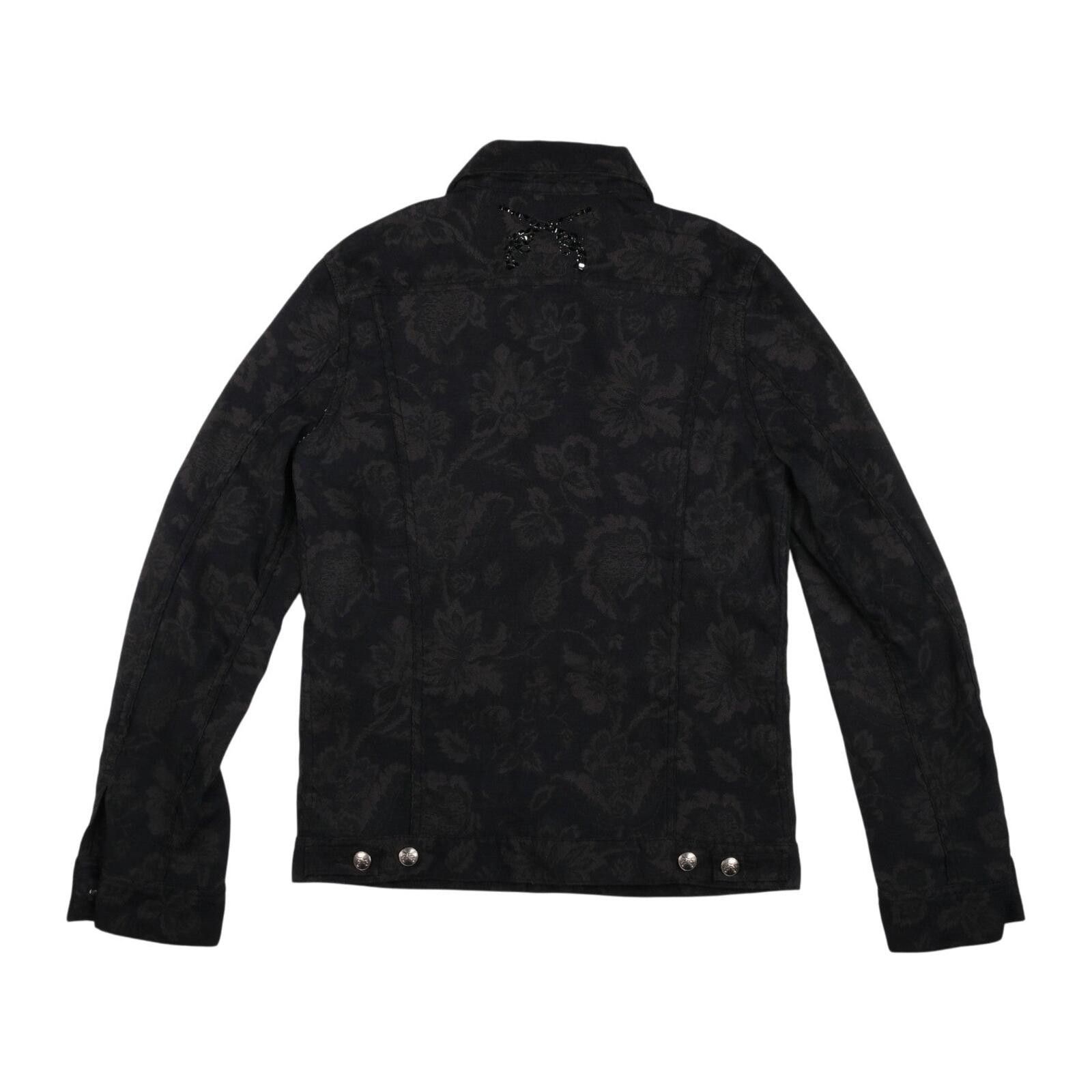 roarguns roarguns Floral Jacquard Black Jacket Size ONE SIZE - 2 Thumbnail