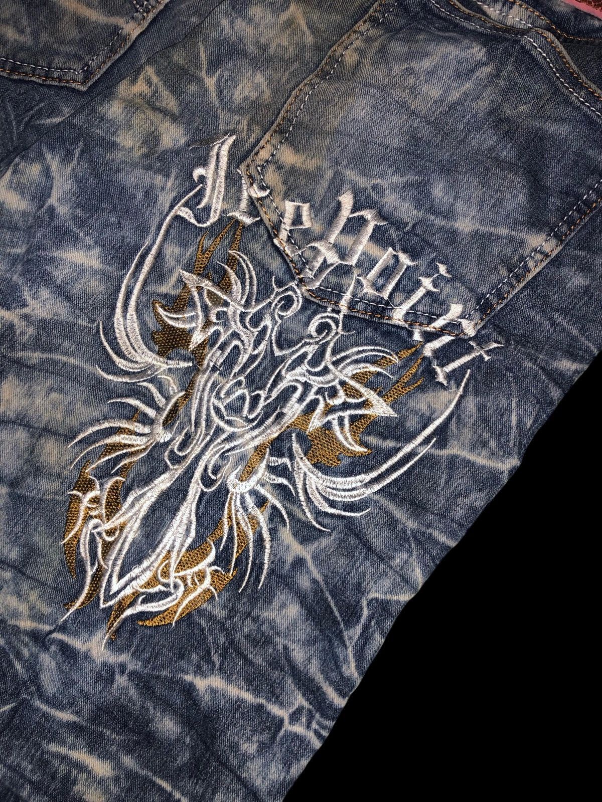Designer × Japanese Brand × Vintage ❤️‍🔥RARE ICE POINT EMBROIDERED LOGO ACID WASH DESIGN DENIM❤️‍🔥 Size US 36 / EU 52 - 4 Thumbnail