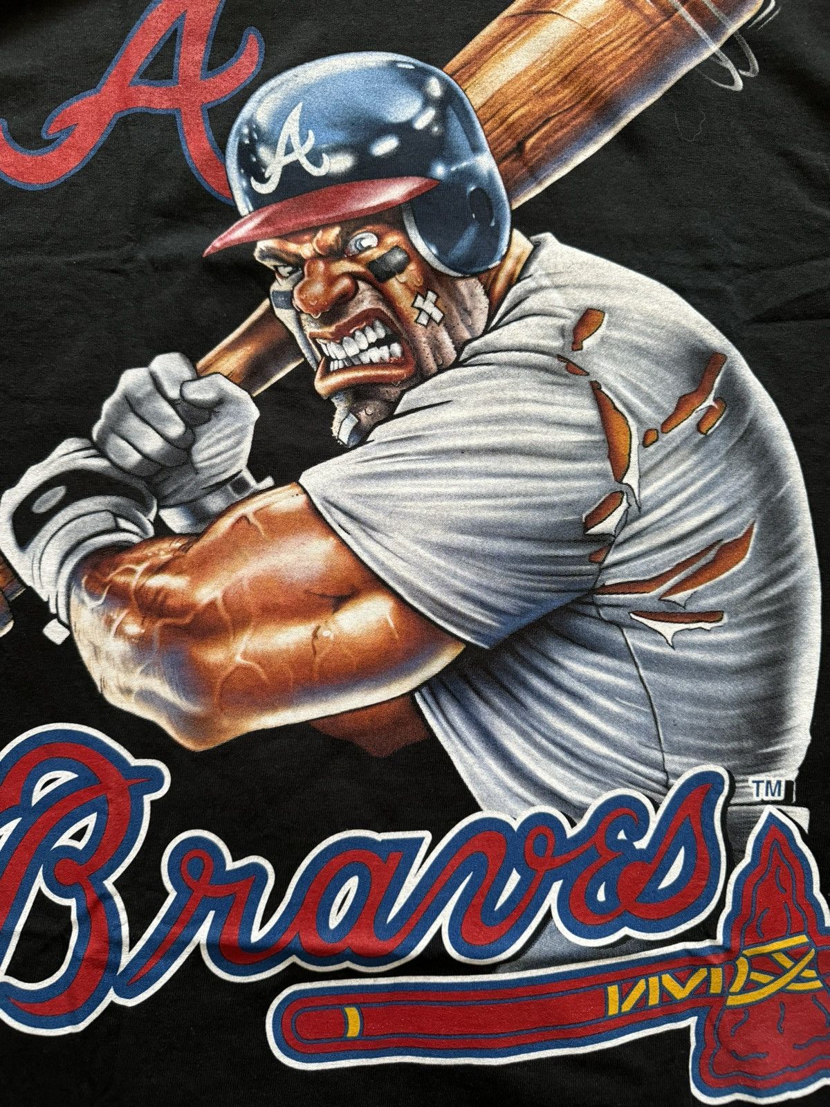 Vintage Vintage 90s Atlanta Braves Roid Rage Liquid Blue Large Size US L / EU 52-54 / 3 - 13 Thumbnail