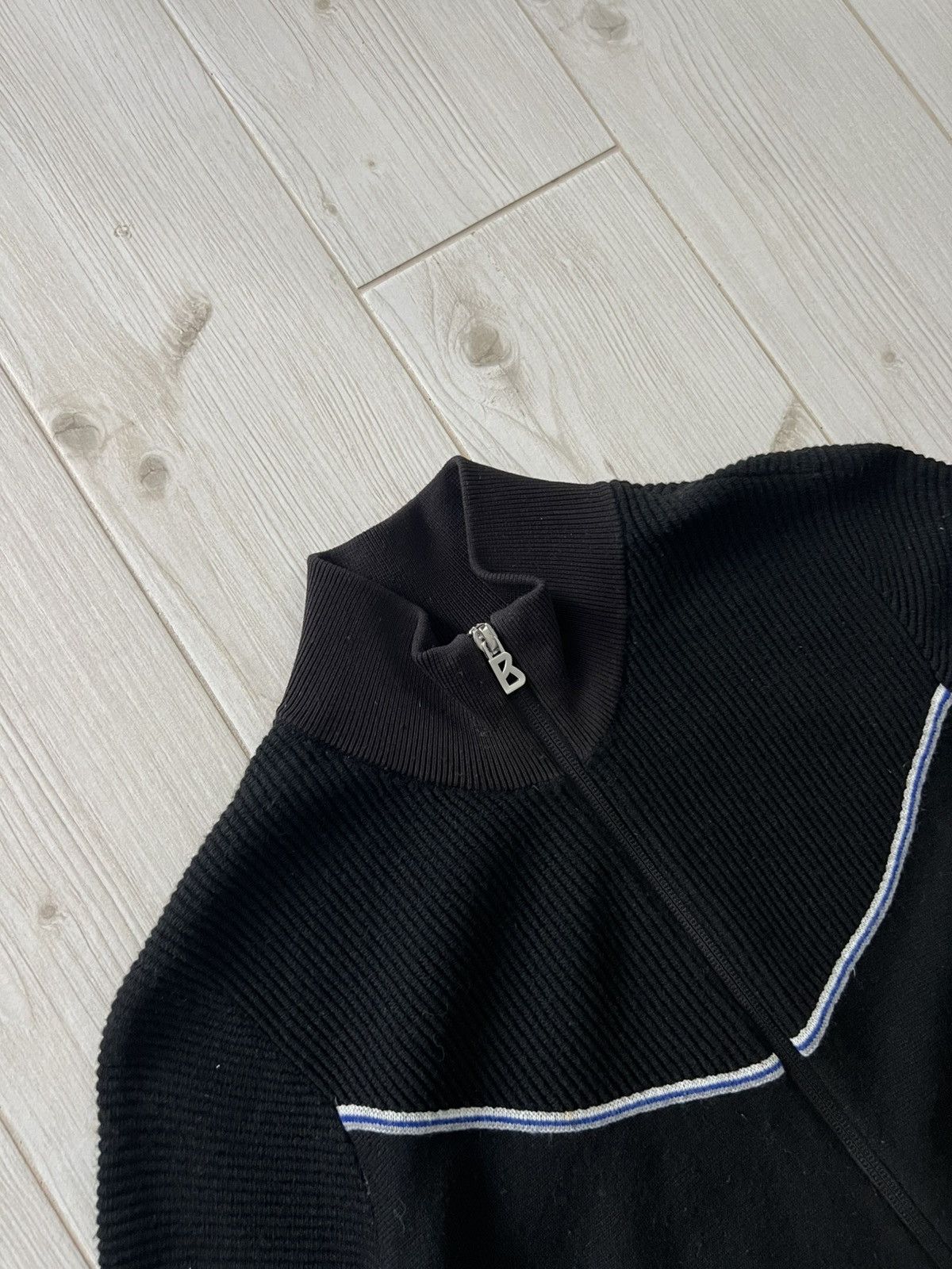 Bogner Bogner Black Zip-Up Knit Track Jacket Knit Size US M / EU 48-50 / 2 - 8 Thumbnail