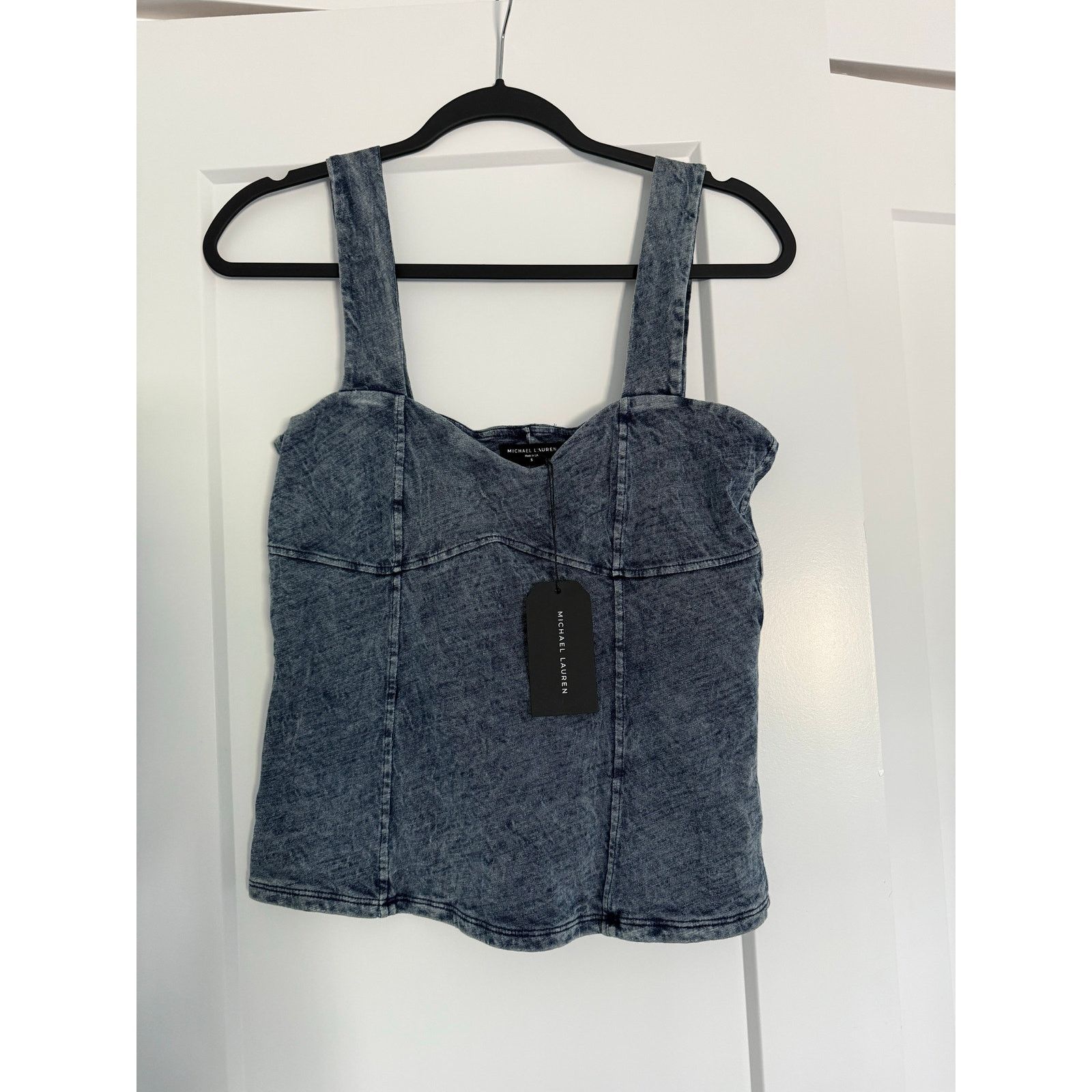 REVOLVE $118 New Michael Lauren Denim Look Corset Tank - Small Size S / US 4 / IT 40 - 1 Thumbnail