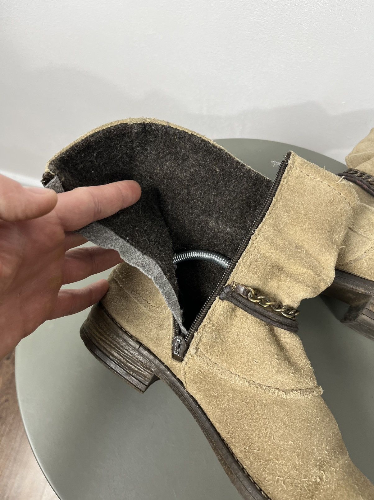 Other Vintage Suede Slouch Boots with Chains and Tassels Size 39 Size US 9 / IT 39 - 14 Thumbnail