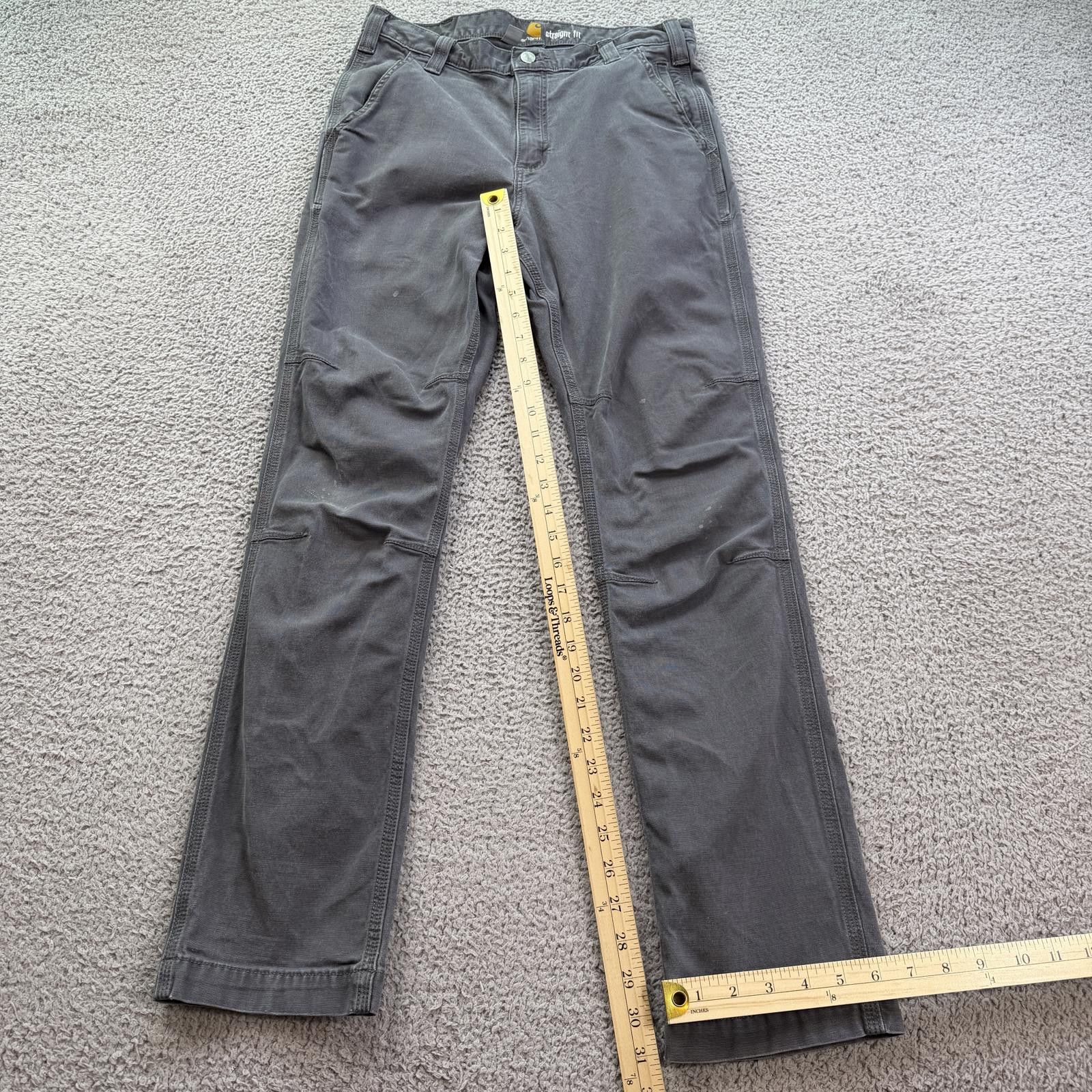 Carhartt Carhartt 102821 Straight Fit Work Pants Gray 32x32 Carpenter Size US 32 / EU 48 - 4 Thumbnail