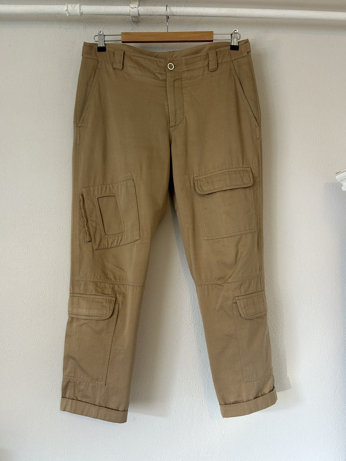 Brunello Cucinelli Brunello Cucinelli Tan Cotton Cargo Pants Size US 34 / EU 50 - 2 Thumbnail