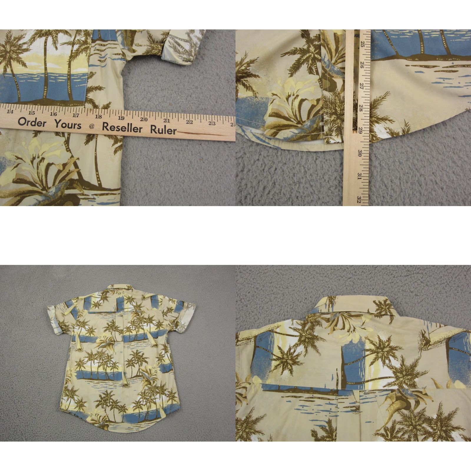 Vintage Puritan Hawaiian Shirt Mens Regular M Short Sleeve Button-Up Yellow Vintage Casual Size US M / EU 48-50 / 2 - 8 Thumbnail