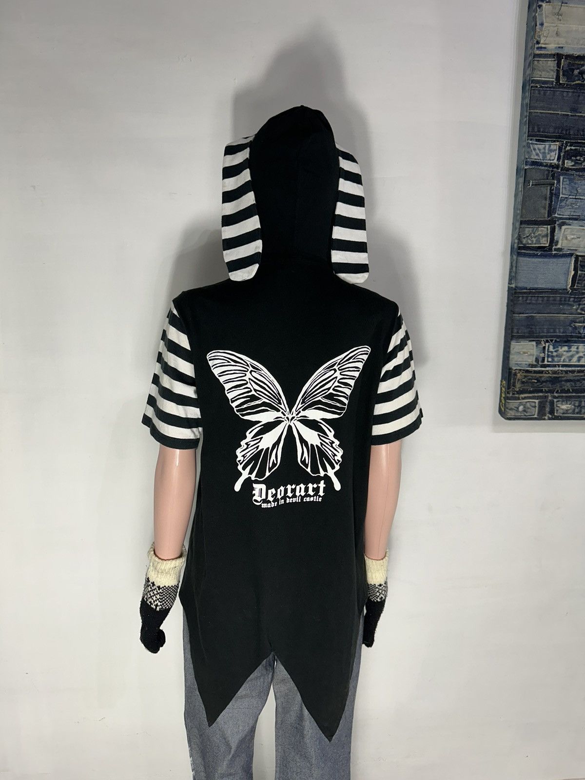 Japanese Brand Deorart Punk Bondage Bunny Hooded Zip Tshirt Size L / US 10 / IT 46 - 7 Thumbnail
