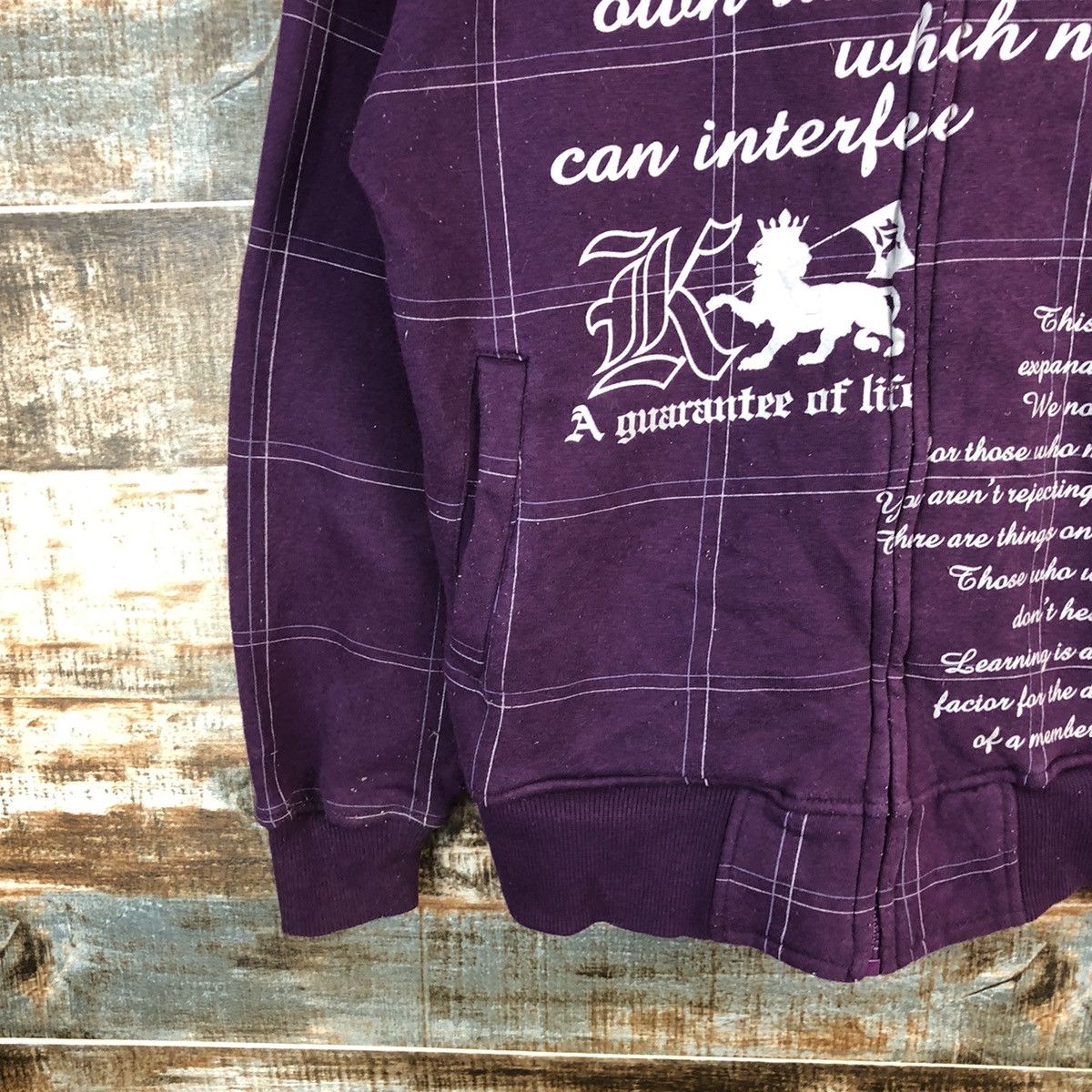 Japanese Brand Famock Purple art vintage Hoodie sweatshirt #A1275 Size US M / EU 48-50 / 2 - 7 Thumbnail
