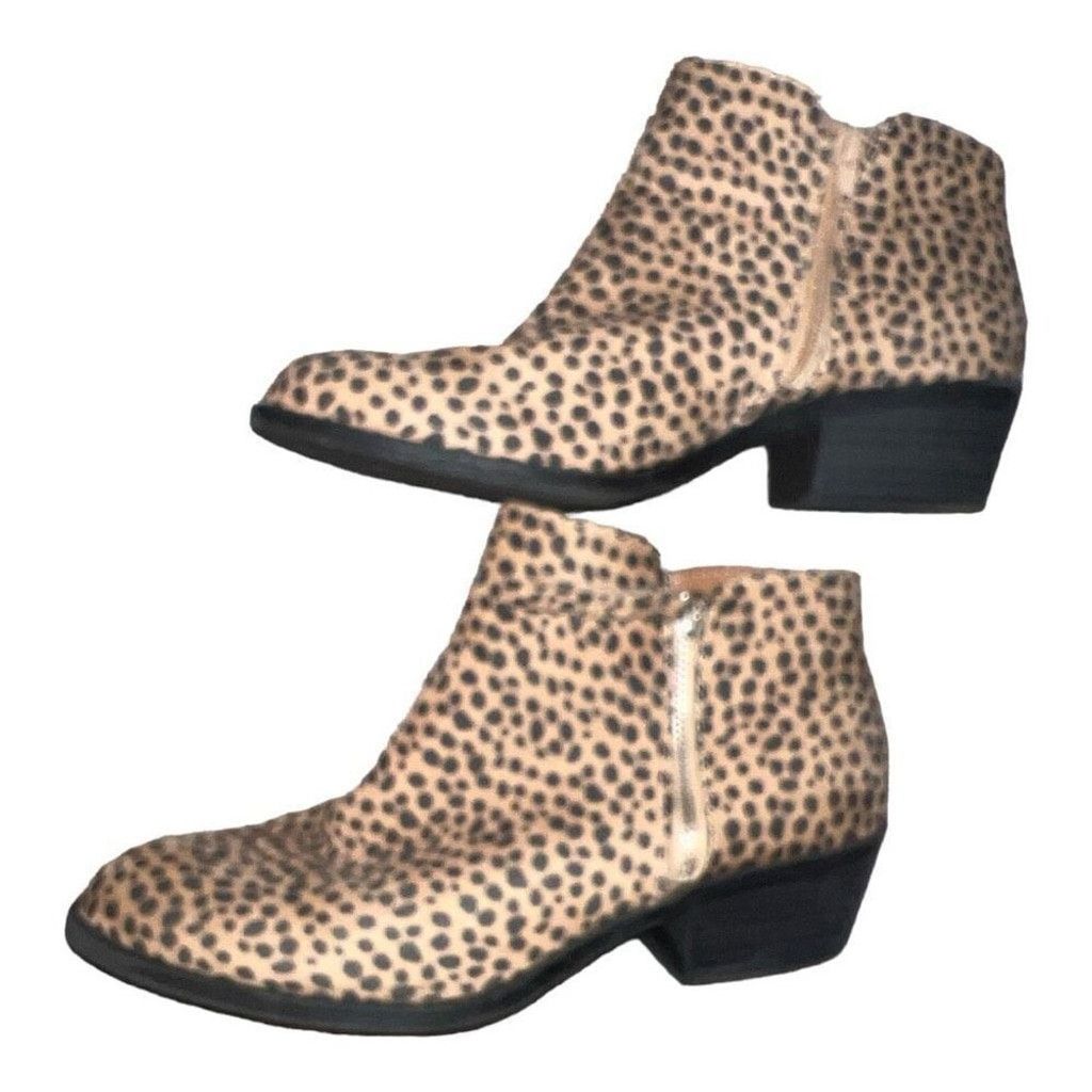 Arizona Jean Co. Arizona Womens Spotted Animal Canyon Block Heel Booties Size US 9.5 / IT 39.5 - 3 Thumbnail
