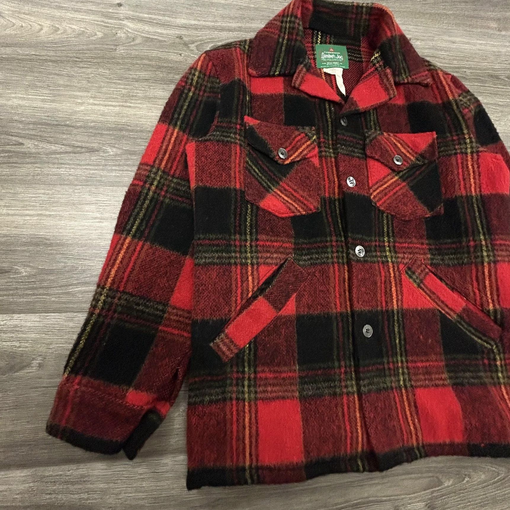 Lumberjack VINTAGE Canadian Lumber Jac Shirt Jacket Mens M Wool Buffalo Plaid 50s 60s Size US M / EU 48-50 / 2 - 4 Thumbnail