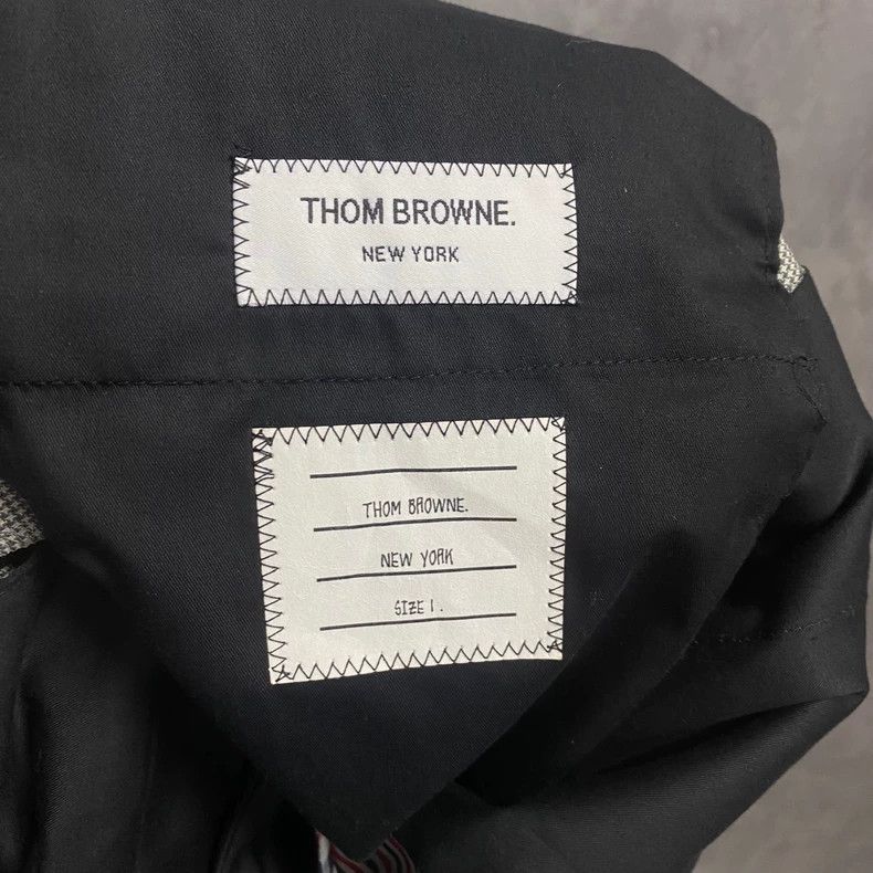 Thom Browne Thom browne Size 1 Gray cut pattern logo suit pant 2504-Ne Size US 29 - 3 Thumbnail