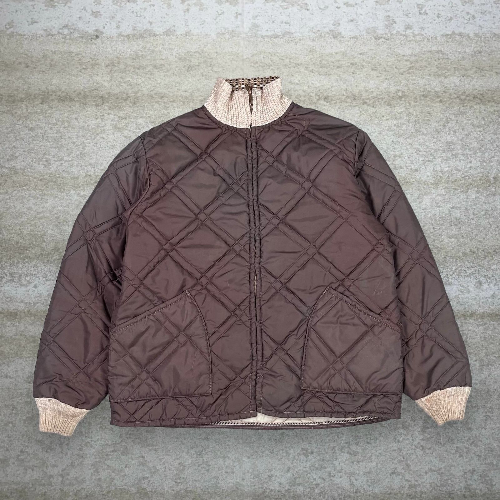 Vintage True Vintage 70s Puffer Jacket Mens L Chocolate Brown Nylon Size US L / EU 52-54 / 3 - 1 Thumbnail