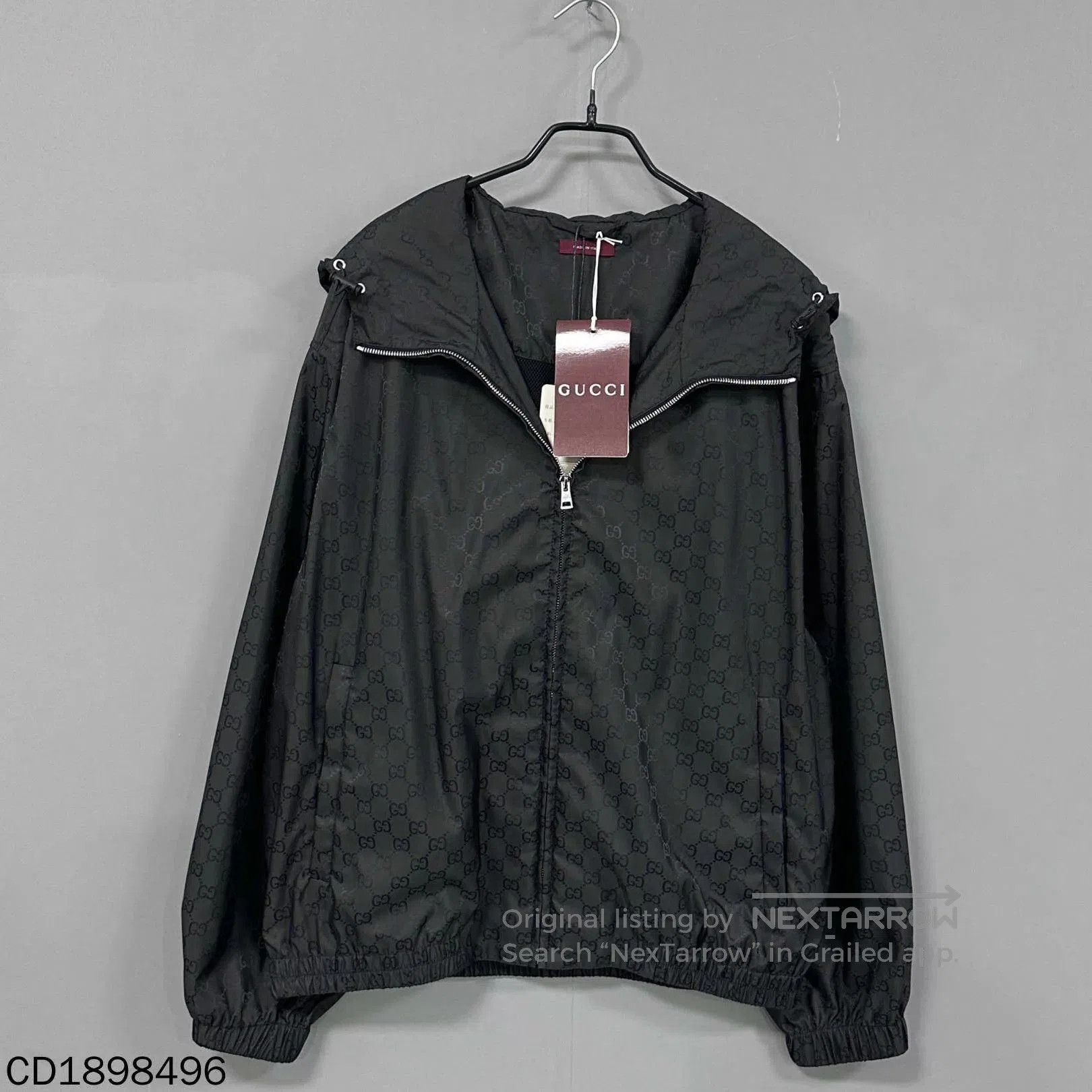 Gucci Black Patterned Zip-Up Light Jacket Size S. Size US S / EU 44-46 / 1 - 1 Thumbnail