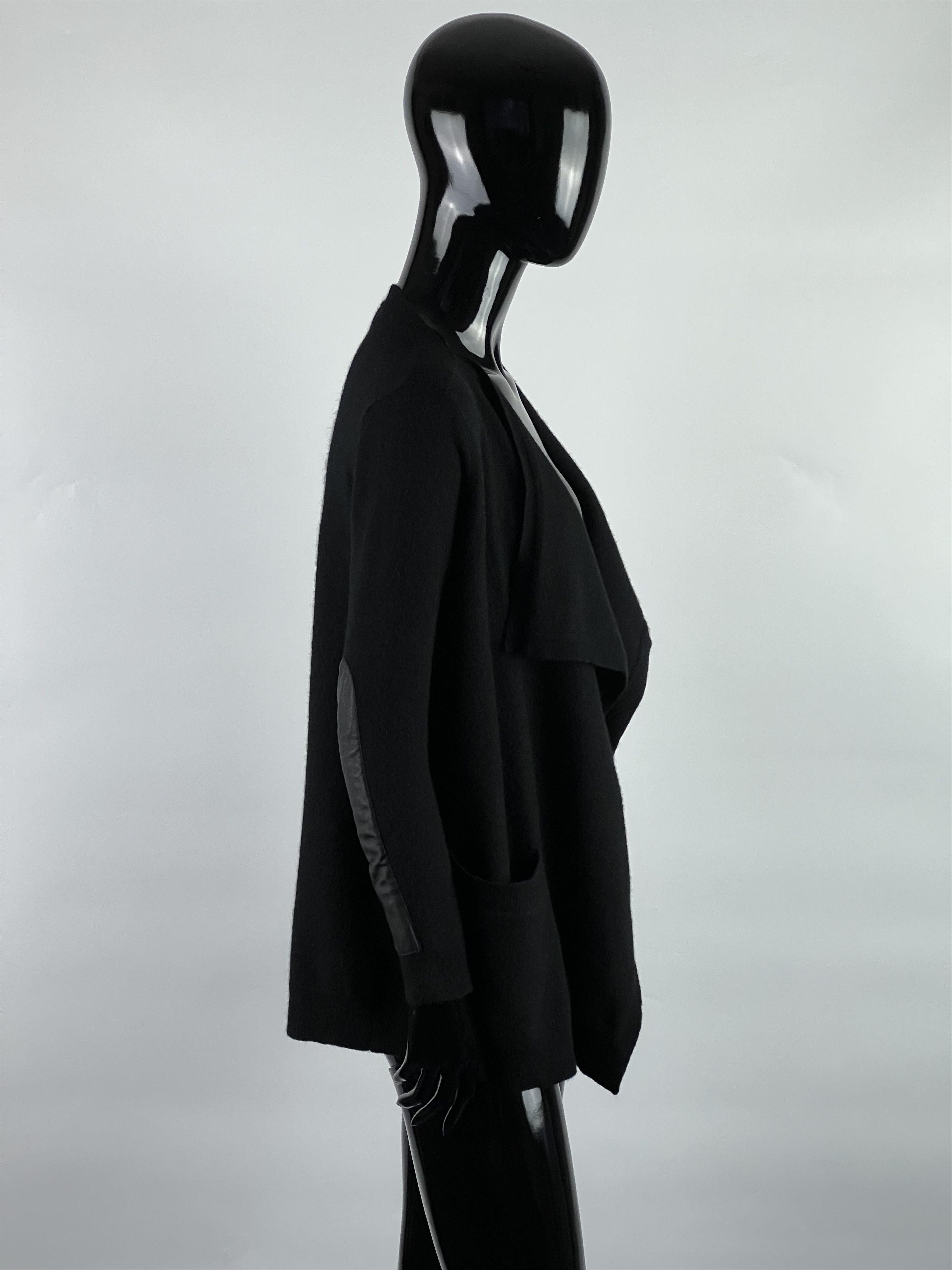 Sandro Sandro Wool Cashmere Open Cardigan Leather Aplication Size 1 Size S / US 4 / IT 40 - 2 Thumbnail