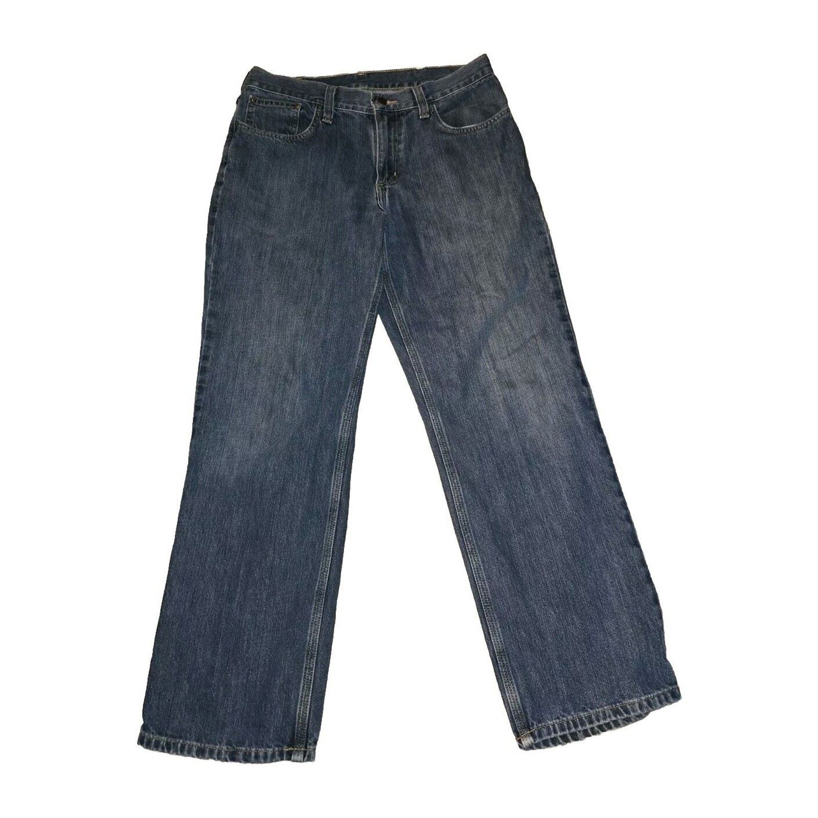Carhartt Carhartt Mens Relaxed Fit Jeans Blue Medium Wash Size 32x30 Size US 32 / EU 48 - 1 Thumbnail