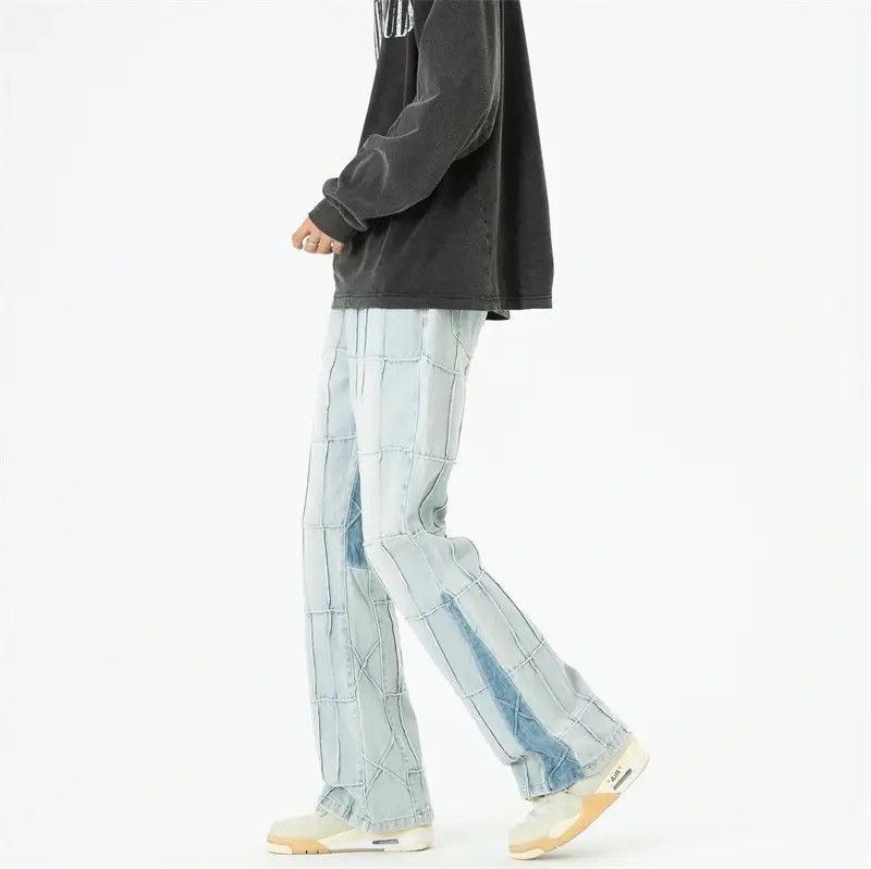 Jean Plaid Stacked Denim Jeans Vintage y2k Size US 30 / EU 46 - 4 Thumbnail