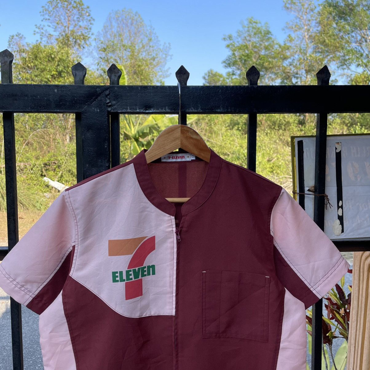 Japanese Brand 🔥Seven Eleven Big Logo Full Zipper Uniform Work Shirts Size US S / EU 44-46 / 1 - 4 Thumbnail
