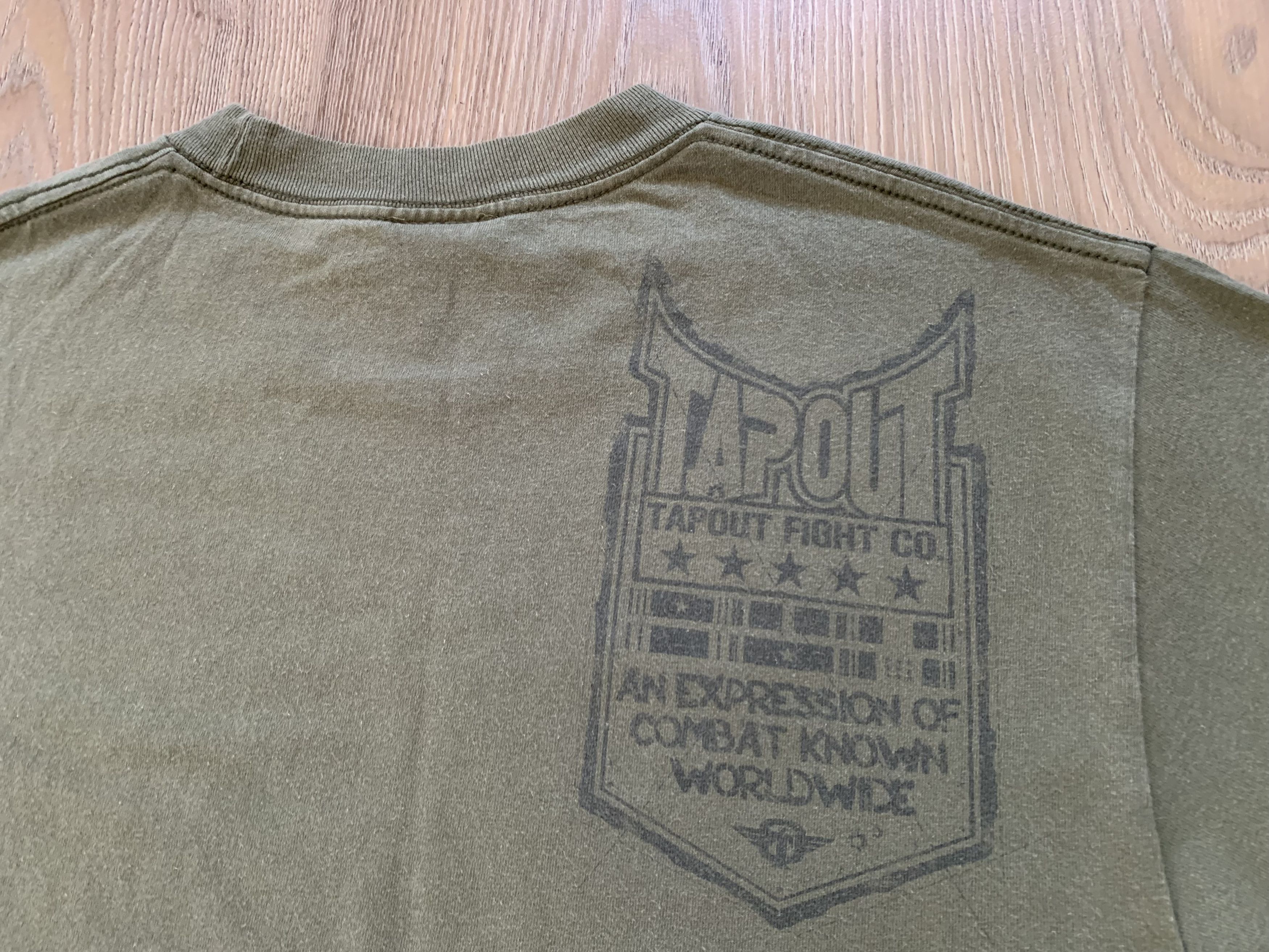 Tapout × Vintage Tapout Khaki Printed T Shirt Size US M / EU 48-50 / 2 - 5 Thumbnail