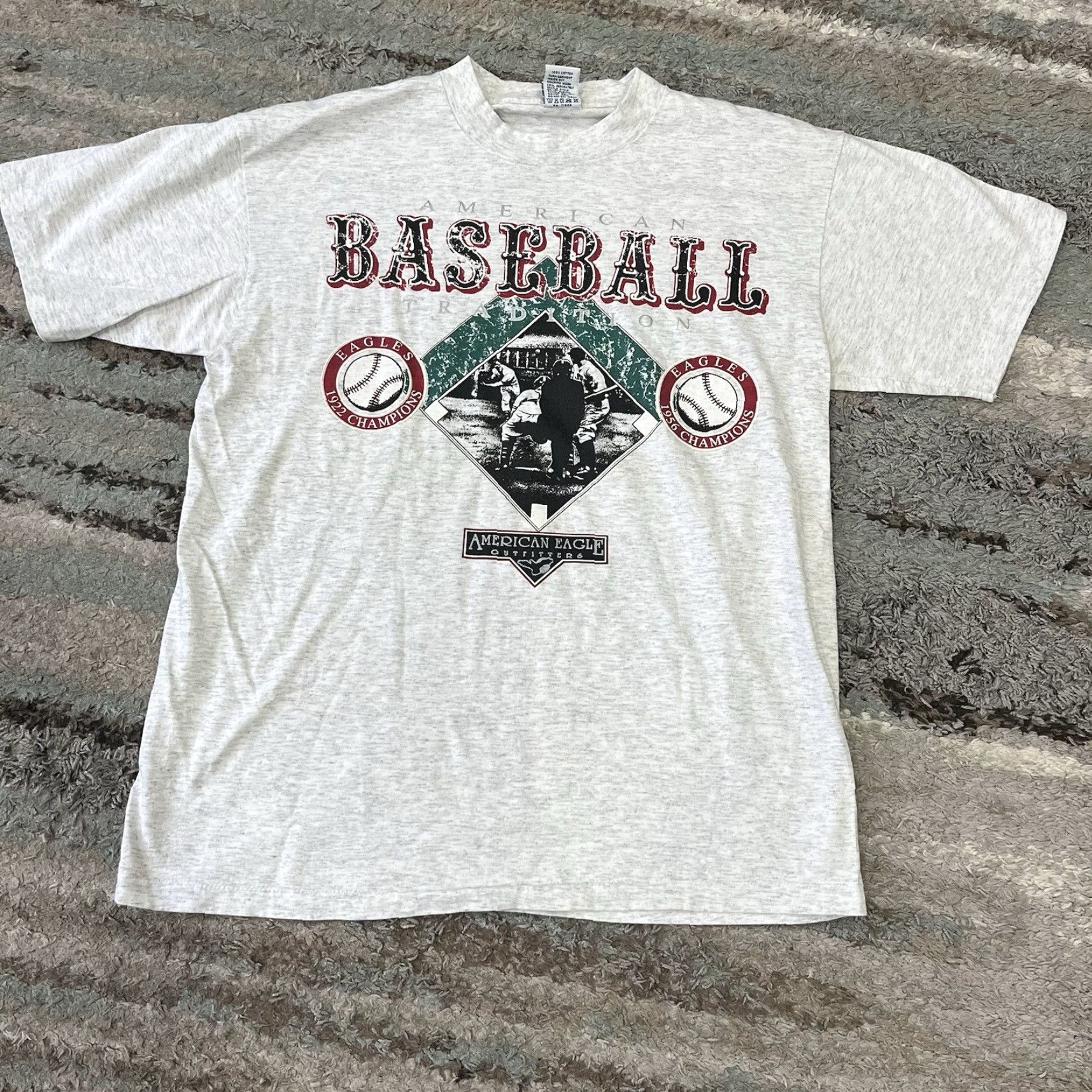 American Eagle Outfitters VINTAGE American Eagle Outfitters Baseball Shirt Galt Sand Gray Short Sleeve Size M Mens Casual 90s Graphic Print USA Shirt Size US M / EU 48-50 / 2 - 5 Thumbnail