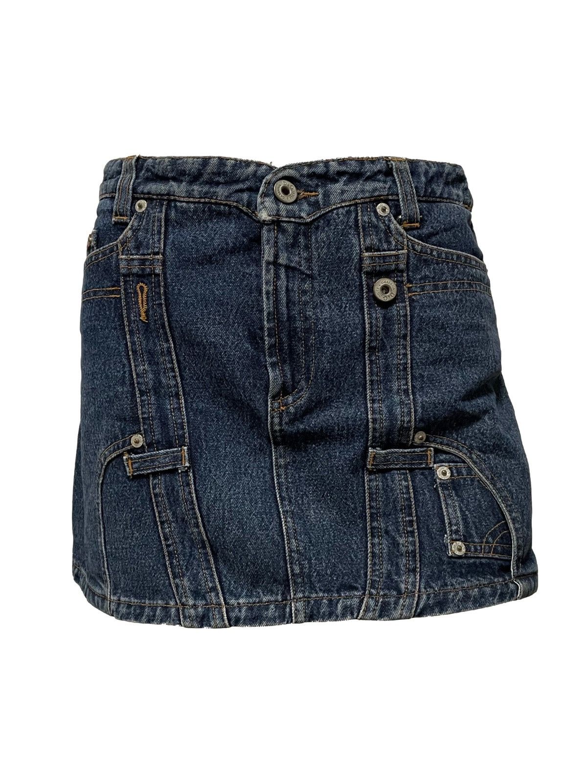 Dolce & Gabbana D&G Spring Summer 2004 Patchwork Denim Mini Skirt Size 27" / US 4 / IT 40 - 1 Thumbnail