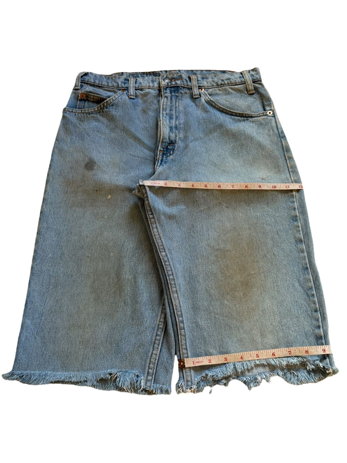 Levi's × Levi's Vintage Clothing Vintage 90s Levis 550 Orange Tab Mud Wash Baggy Jean Short Size US 31 - 17 Thumbnail