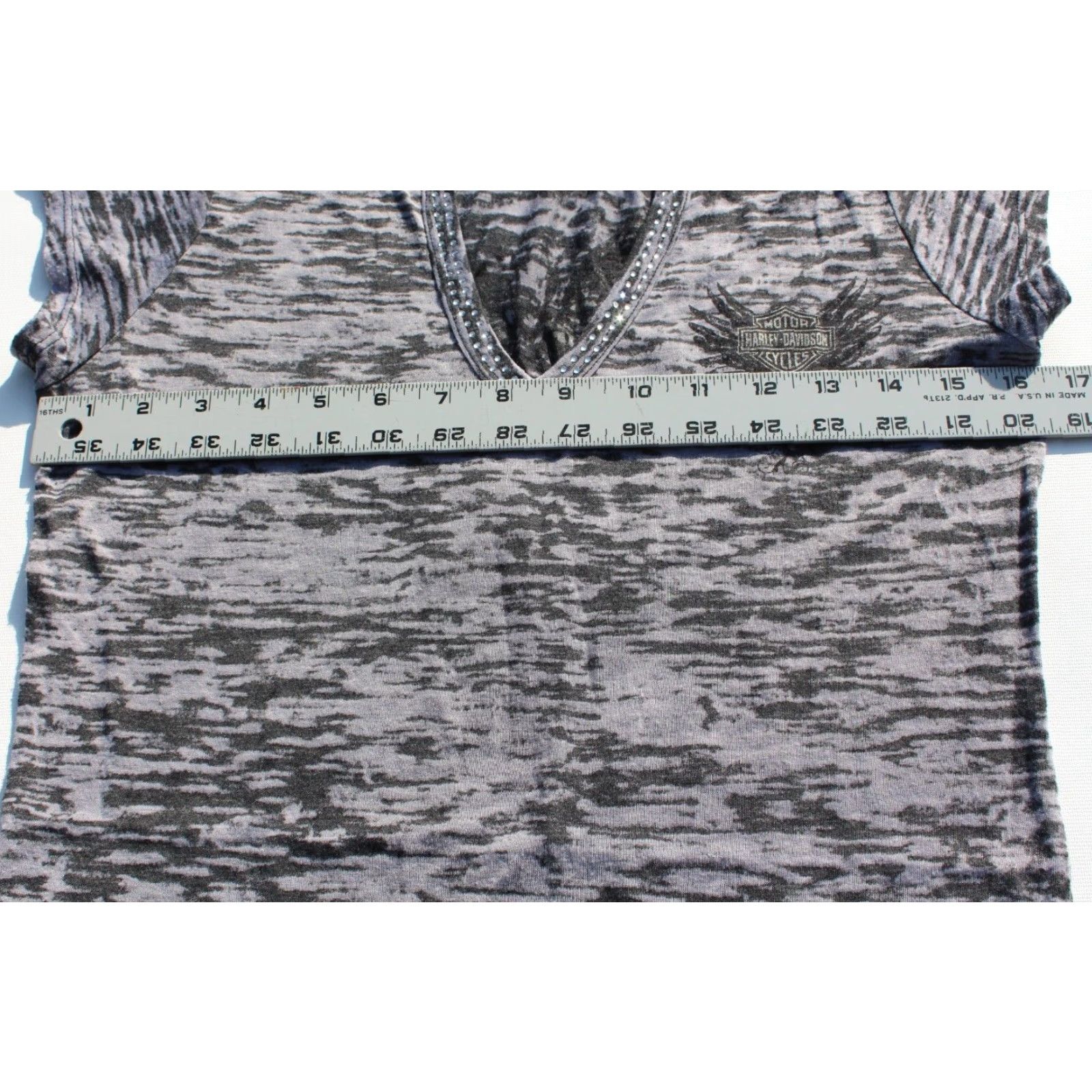 Harley Davidson Harley-Davidson Shirt Womens Short Sleeve T-Shirt Gray XS V-Neck Size XS / US 0-2 / IT 36-38 - 6 Thumbnail