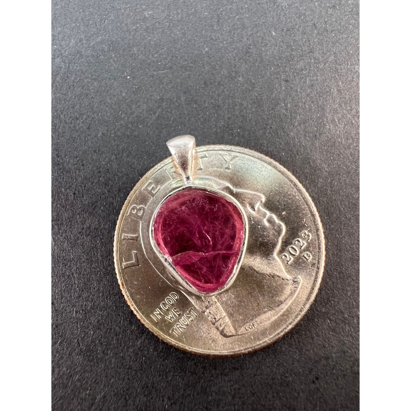Other NEW Pink tourmaline sterling silver pendant 1.17 grams Size ONE SIZE - 2 Thumbnail