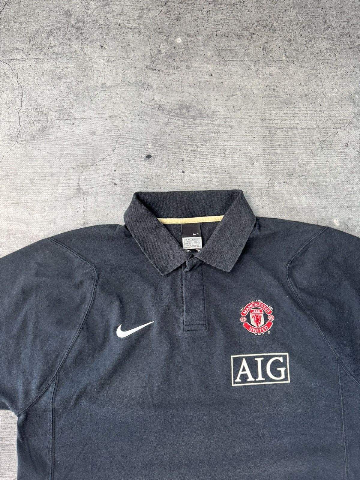 Nike VTG 90’s Nike Manchester United Faded 🤯 Polo T-Shirt Size US XL / EU 56 / 4 - 2 Thumbnail