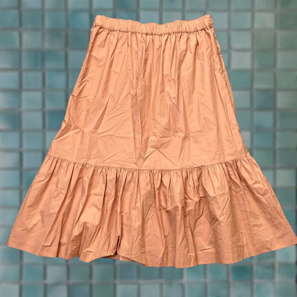 Vintage A New Day Skirt Womens XL Pink A Line Ruffled Hem Pleated Elastic Waist Size 40" / US 18 - 1 Thumbnail