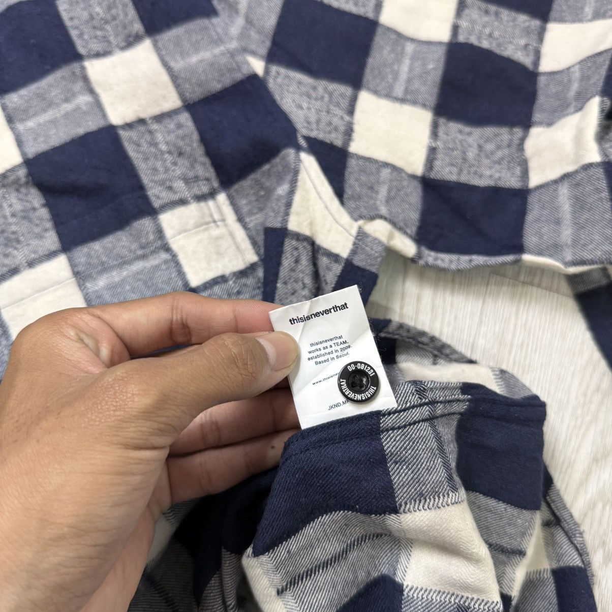 thisisneverthat THISISNEVERTHAT SS 16 cpf backprint plaid flannel button Size US L / EU 52-54 / 3 - 8 Thumbnail