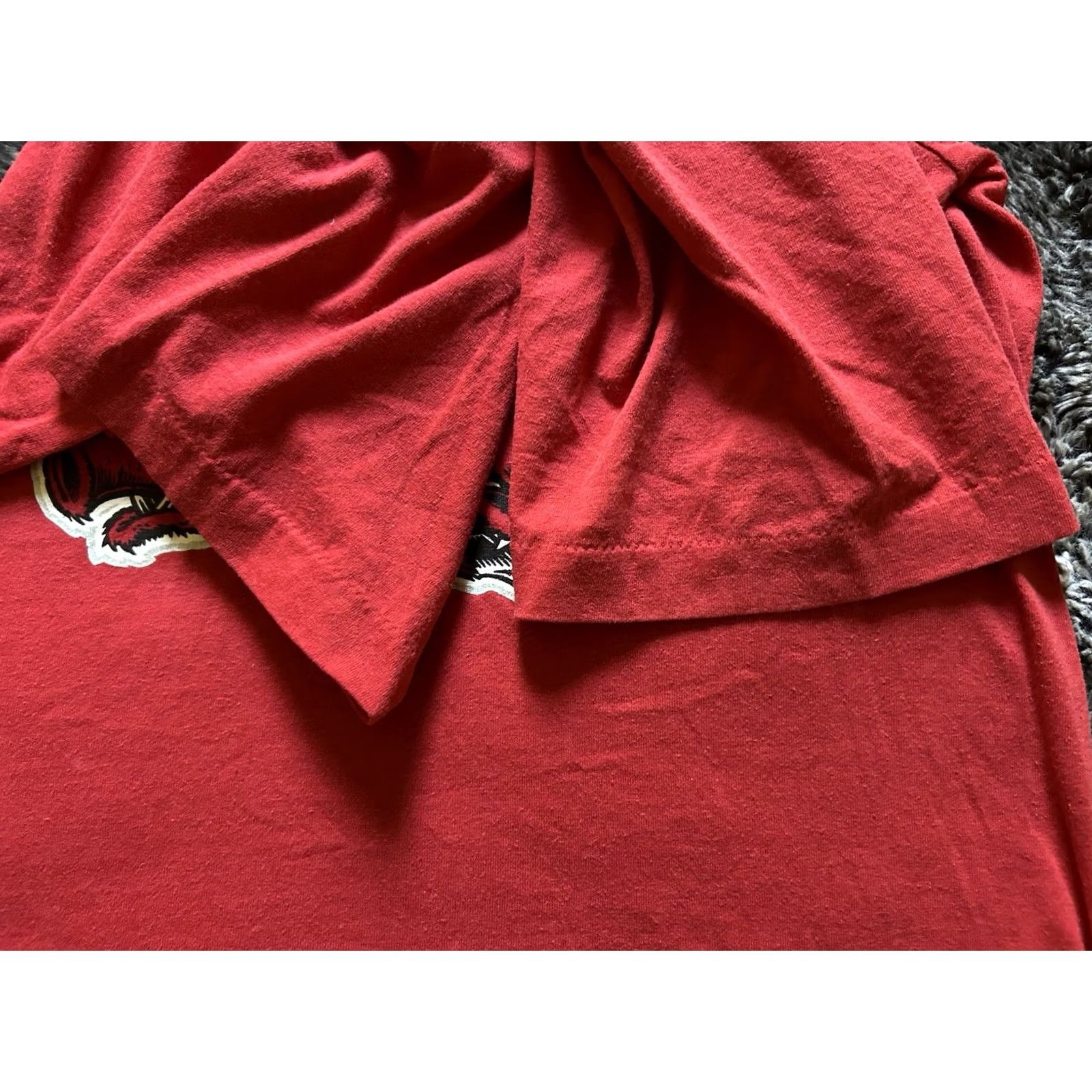Vintage VINTAGE Arkansas Razorbacks Graphic T-Shirt Screen Stars Men M Red 90s Stitch Size US M / EU 48-50 / 2 - 5 Thumbnail