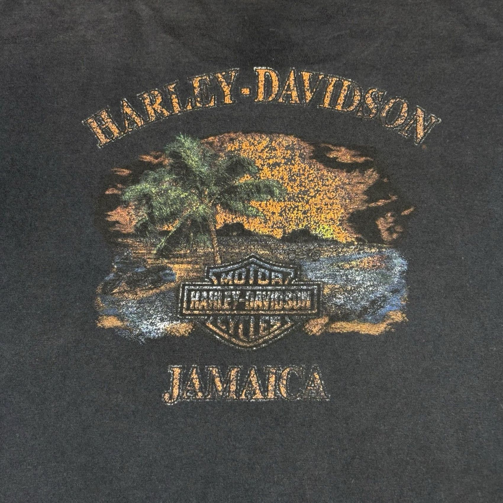 Harley Davidson VINTAGE Harley-Davidson Jamaica Pirate T Shirt Black XL 90s Men Crew Neck Short Sleeve Cotton Blend Vintage 101 Dalmatians Size US XL / EU 56 / 4 - 6 Thumbnail