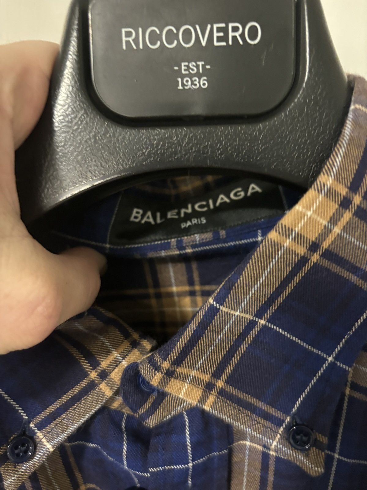 Balenciaga Balenciaga back logo flannel Size US L / EU 52-54 / 3 - 6 Thumbnail