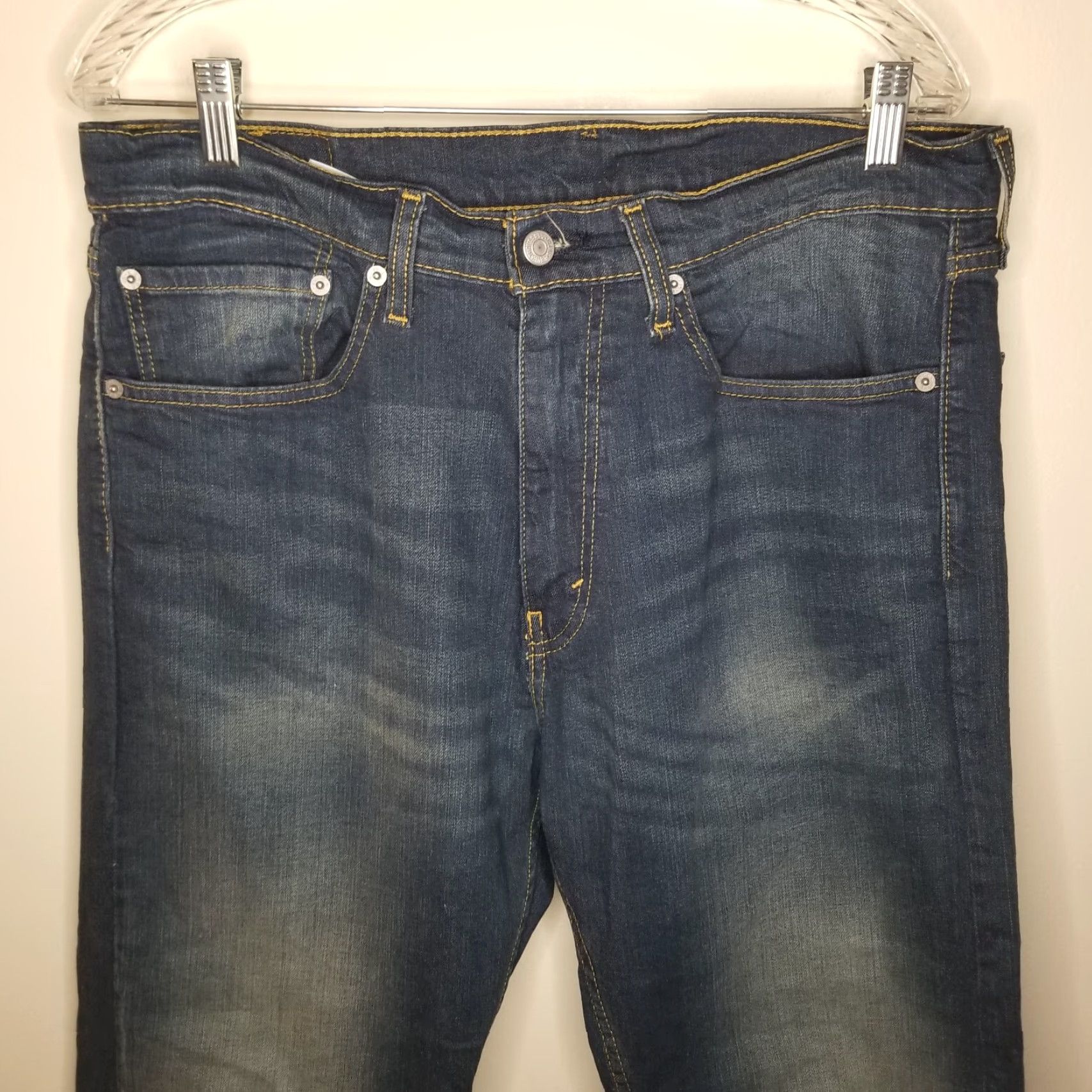 Levi's Levi's 505 Jeans Men Straight Distressed Blue Size 34x30 Inseam 30 Regular Denim, 34 Men's Jeans Size US 34 / EU 50 - 2 Thumbnail