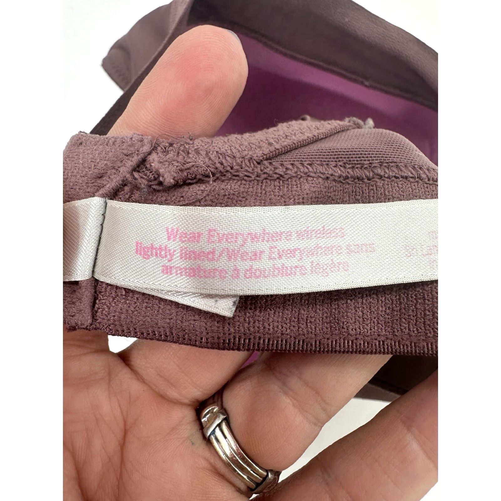 Pinko PINK Bra 34D Wear Everywhere Wireless Lightly Lined Purple Adjustable Women Shirt Brand Giftable Size ONE SIZE - 5 Thumbnail