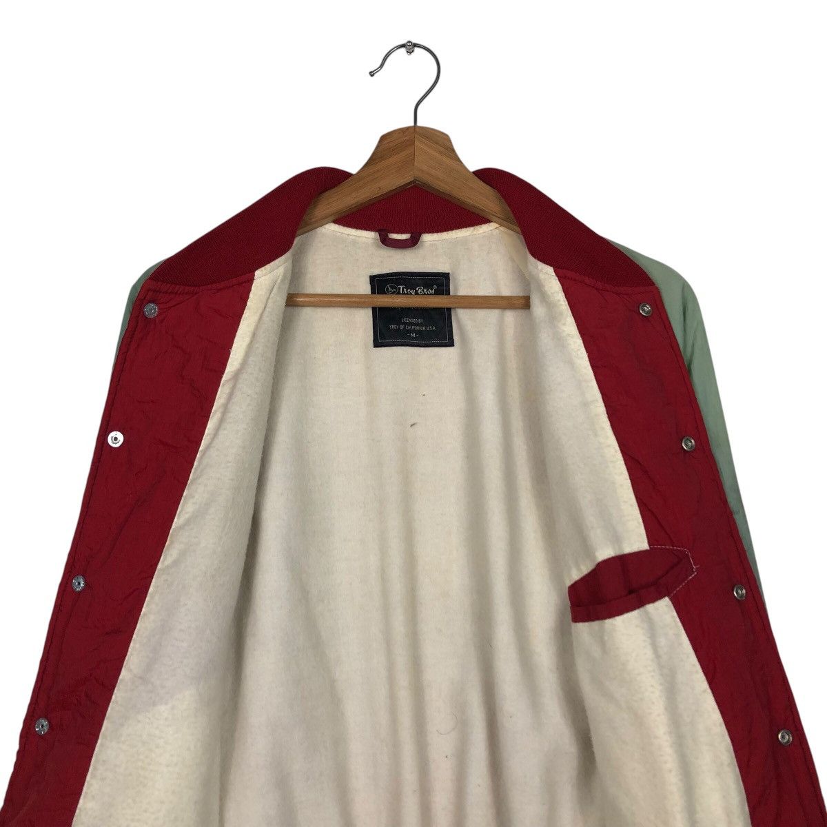 Japanese Brand 📌Vintage Varsity Bomber Jacket Troy Bros Issey Miyake Size US M / EU 48-50 / 2 - 15 Thumbnail