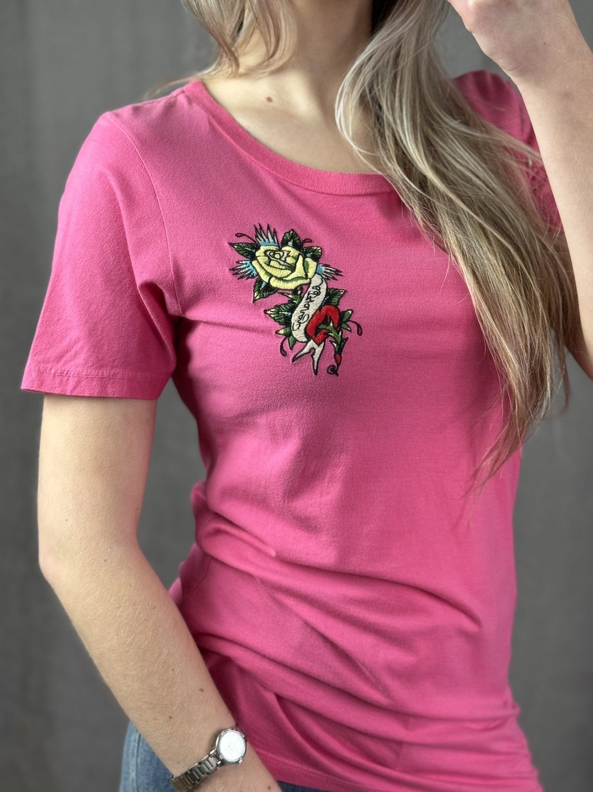 Ed Hardy Vintage EdHardy By Christian Audigier t-shirt Dress Japan Size L / US 10 / IT 46 - 8 Thumbnail
