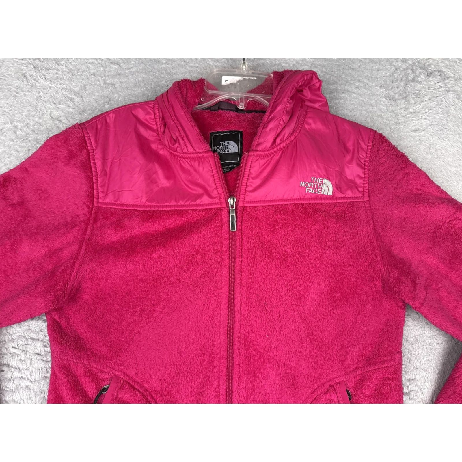 The North Face The North Face Jacket Womens M Pink Fuzzy Fleece Hooded Full Zip Denali Size M / US 6-8 / IT 42-44 - 7 Thumbnail