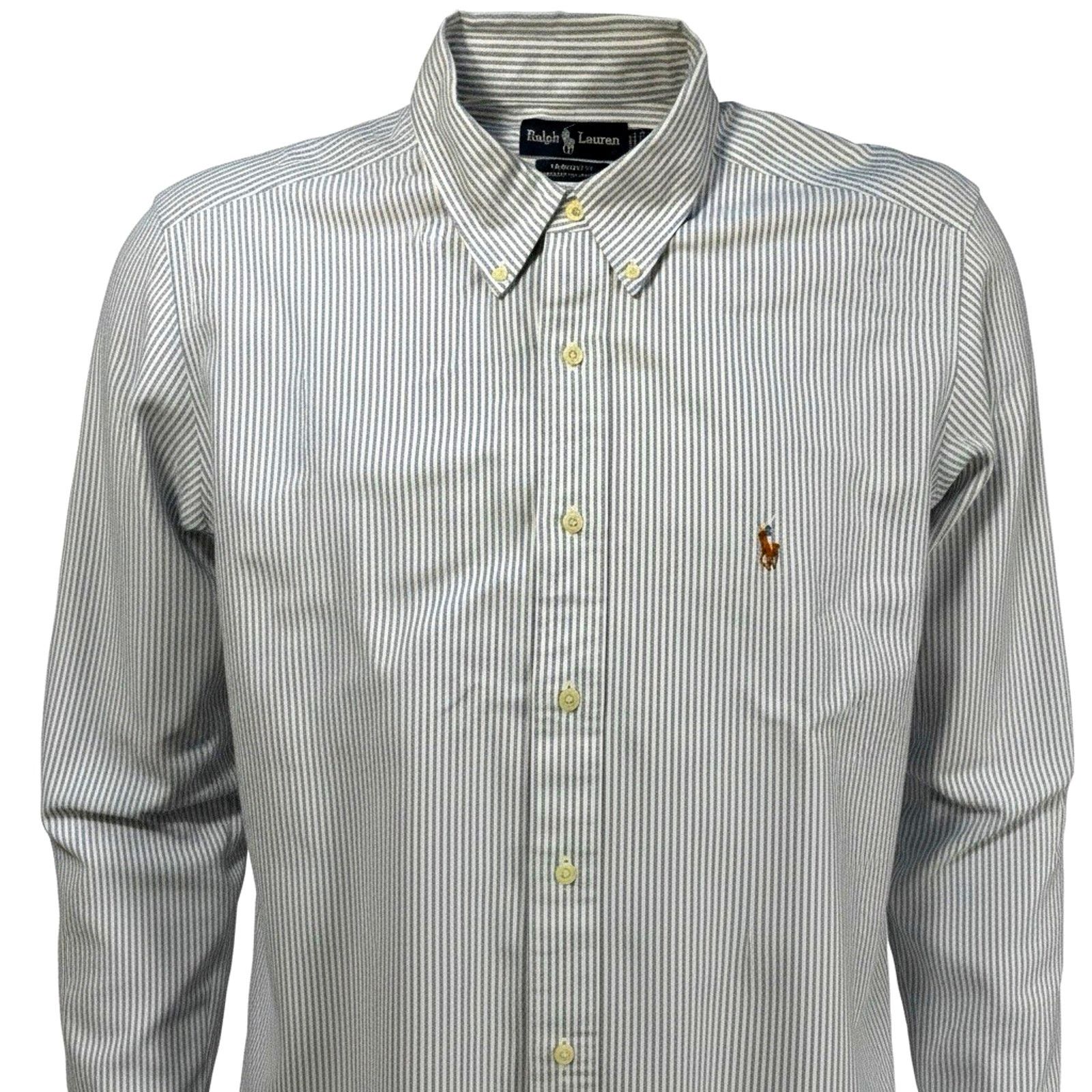 Polo Ralph Lauren VTG 90s Ralph Lauren Yarmouth Oxford Stripe Shirt Men 16.5 Size US L / EU 52-54 / 3 - 2 Thumbnail